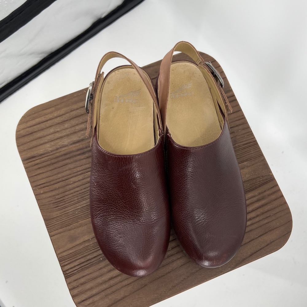 Dansko Merrin Milled Clogs Cordovan Burgundy Slingback 9605-815300 Size 39 - Picture 3 of 10